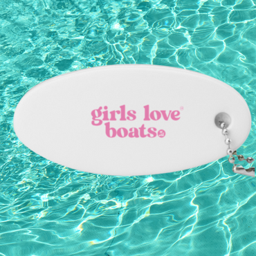 Girls Love Boats Floating Keychain